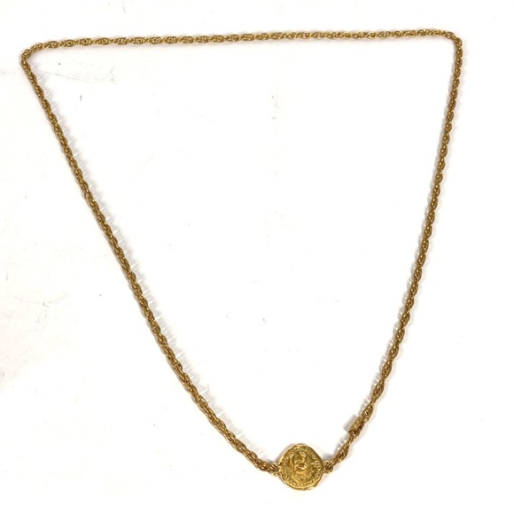CHANEL Vintage Long Necklace Chain Accessories Gold - Picture 2 of 8